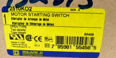 NEW SQUARE D 2510KO2 MOTOR STARTING SWITCH