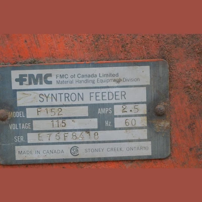 FMC 10" x 36"  Syntron Vibrating Pan Feeder