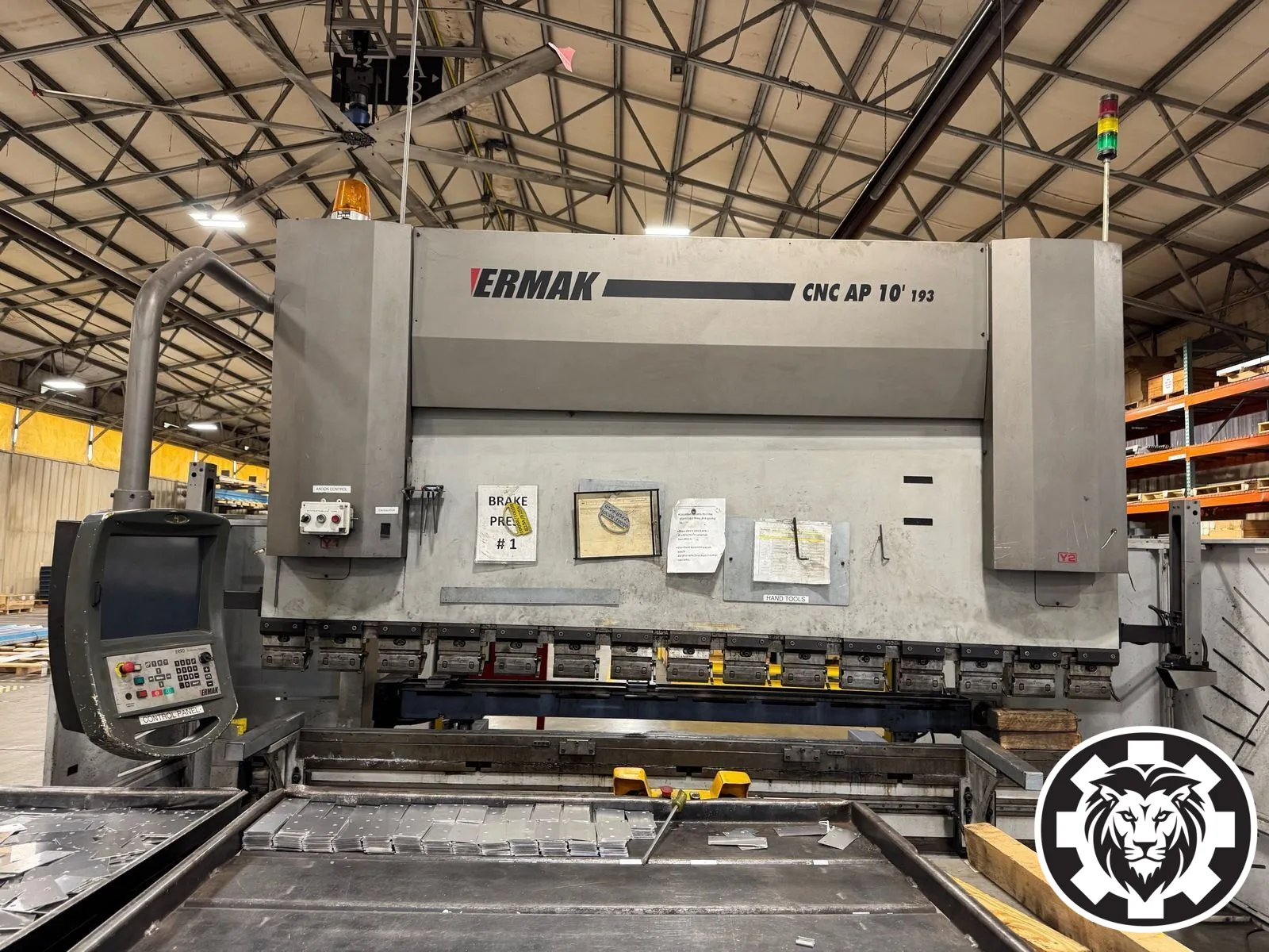 193 Ton x 10'2 Ermak CNCAP Press Brake, 2010 - 4 Axis