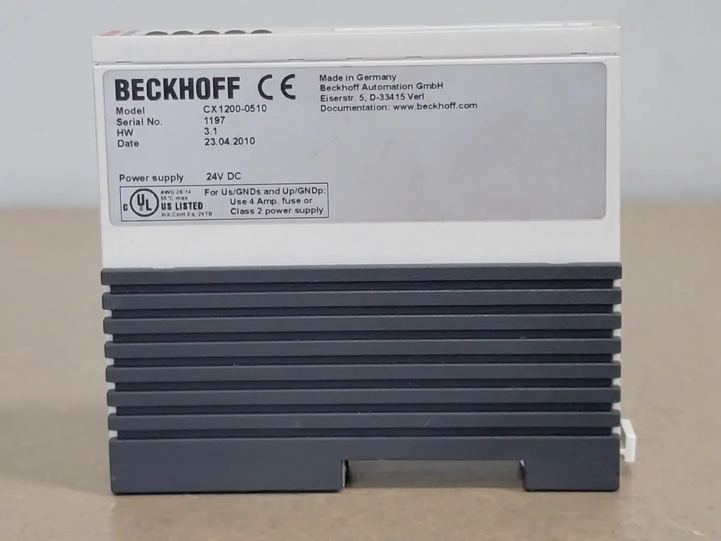 Used BECKHOFF AUTOMATION CX1200-0510 Misc Electrical & Power Parts British Columbia CA | Lenmark #252155