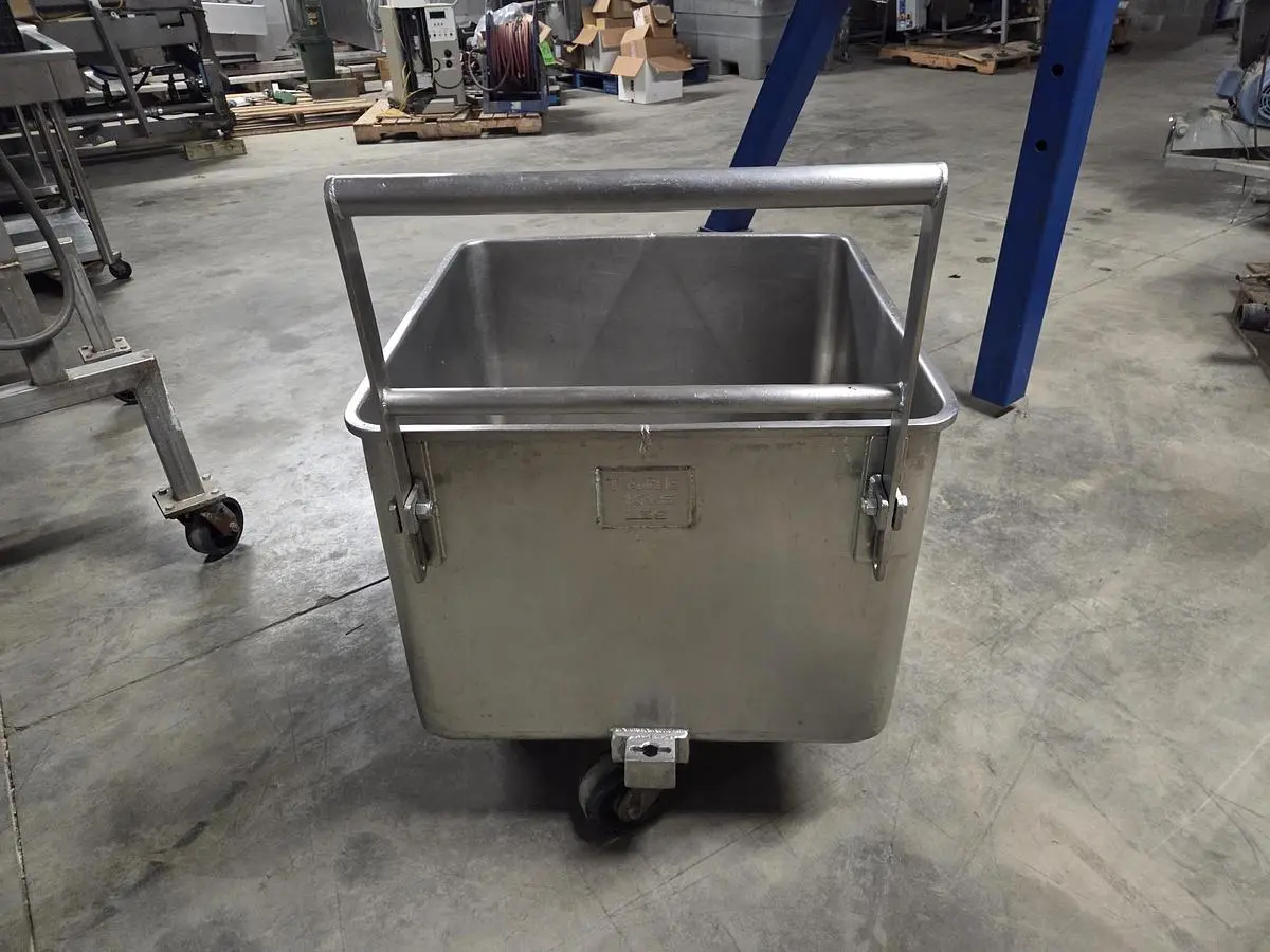 USED CUSTOM DESIGNED & MANUFACTURED STAINLESS STEEL DUMP BUGGY 400LBS.