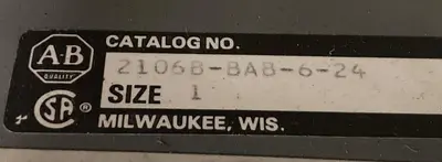 Used ALLEN BRADLEY 2106B-BAB-6-24 Starters | Surplus Asset Holdings #1204910