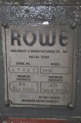 USED ROWE C-30
