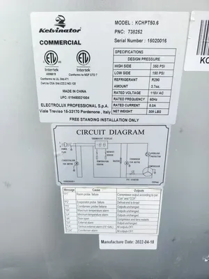 USED 2018 KELVINATOR KCHPT50.6