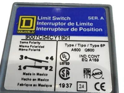 NEW SQUARE D 9007C54CY1901 LIMIT SWITCH SER. A