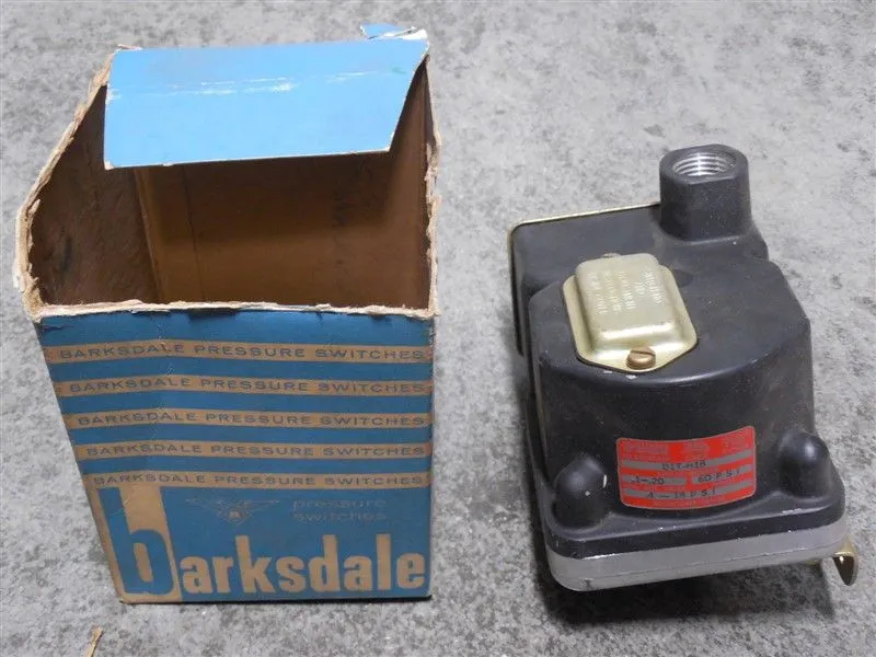 Barksdale D1T-H18 Pressure Switch .4-18 PSI New NIB