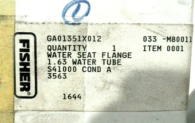 NEW FISHER GA01351X012 WATER SEAT FLANGE 033-M800117630