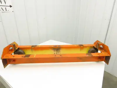 Underhung Bridge Crane Push End Truck 3-1/4"-5" Beam Flange 48"L 5"Steel Wheels