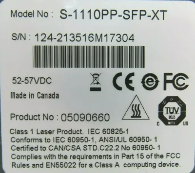 NEW PERLE S-1110PP-SFP-XT MEDIA CONVERTER 05090660 S1110PPSFPXT