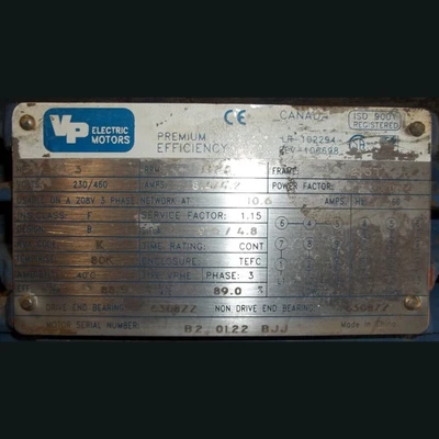 VP 3 HP Premium Efficiency Motor