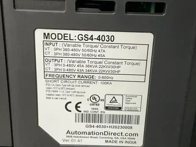 Used AUTOMATION DIRECT GS44030 Variable Speed Drives Ohio US | HGR 24 #1452410