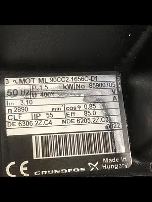 USED GRUNDFOS CR15-01 A-B-A-E-HQQE