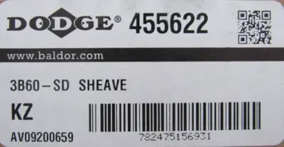 NEW DODGE 455622 SHEAVE 3B60-SD