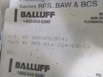 Balluff Bes-516-324-E0-C3 Proximity Sensor NIB