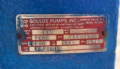USED GOULDS 3405 6X8X17