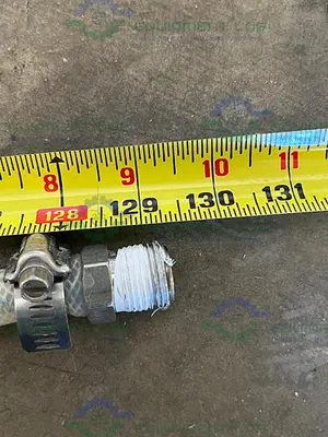 USED SF MEDICAL CW100 NEUTRASIL SILICONE 129" HOSE W/ COMPRESSION FITTING TO THREADED