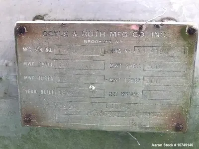 Used DOYLE & ROTH _UNKNOWN_ Heat Exchangers Illinois US | Aaron Equipment #235856
