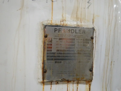 1980 PFAUDLER 50 Gallon Kettle Glass Lined Atmospheric & Pressure Reactor | Perry Equipment (3)