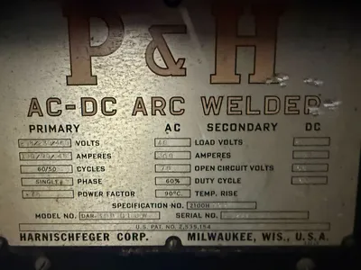 P & H DAR-300HFGW TIG Welder | International Rolling Mills (3)