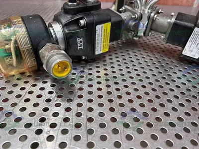 USED 3 ITT ADVANTAGE 4 WAY STAINLESS STEEL DIAPHRAGM VALVES W/ VALVE POSITIONER