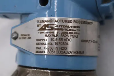 REMANUFACTURED Rosemount 3051CD2A02A1AS5M5 Pressure Transmitter STOCK GF-137