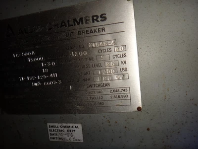 Allis Chalmers FC-500-A Ruptair Circuit Breakers