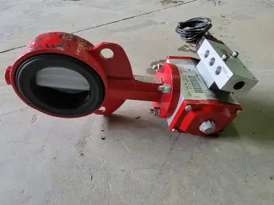 3" Butterfly Valve w/ Pneumatic Actuator and Solenoid Operator