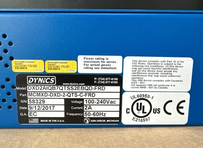Used DYNICS MCMXD-DXD-2-QTS-C-FRD Power Supplies Indiana US | J&J Industrial Supply #520170