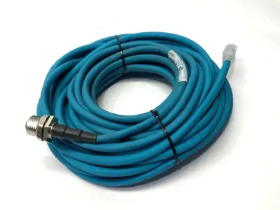 USED ALPHA WIRE ETHERNET CORDSET RJ45M/M12F 10M