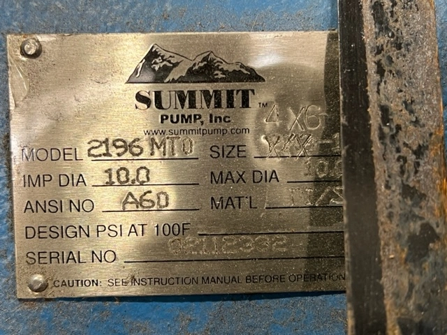 Used Summit 2196 MTO Pumps Minnesota US | Peak Machinery, Inc. #285341