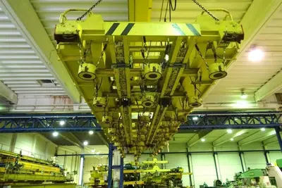 USED FIMEC CRANE WITH MAGNETIC PLATE HOIST 15 TON X 12 500 MM