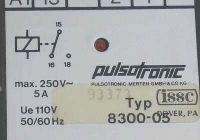 NEW ISSC/PULSOTRONIC 8300-0500 SENSOR RELAY, 8300-05
