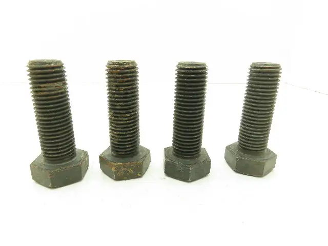 M30-3.5 x 90mm Hex Head Metric Screw Tap Bolt Grade 10.9 Black Oxide  -Lot of 4