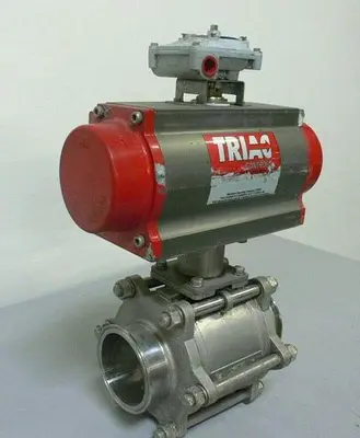 USED TRIAD CONTROLS 2R300SR 150 PSI ACTUATOR + 4" CF8M 1000 WOG VALVE & APL-210N