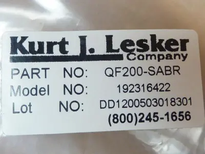 New | in-Stock KURT J LESKER QF200-SABR Misc Fasteners Michigan US | Ideal Machinery #1250222