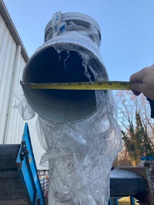 USED VERTICAL AUGER SCREW ELEVATOR 8 INCH  AUGER