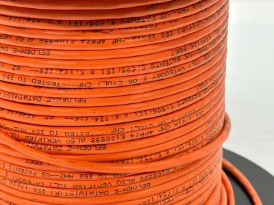 1701A | Belden  .001 (ORG) Datatwist Cat 5E 305 MTR 1000ft Spool 6LB REMAINING - New Other
