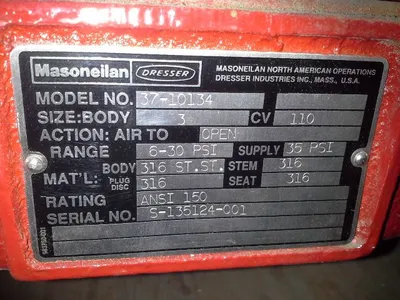 USED Masoneilan 37-10134