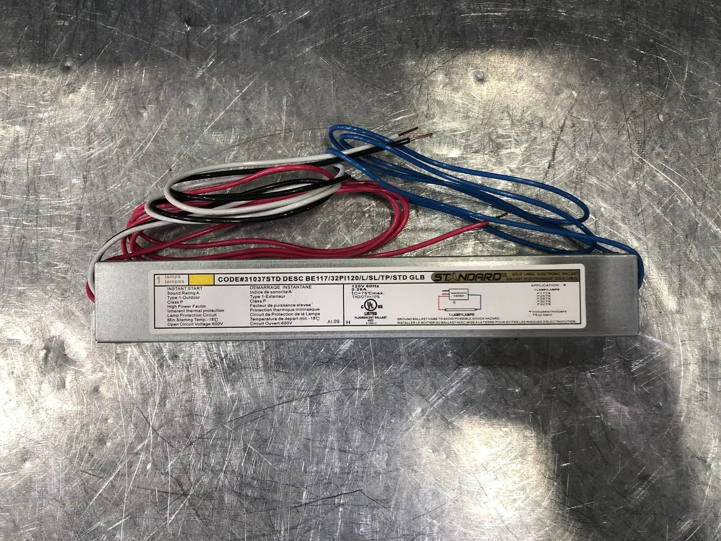 USED GOLD LABEL FLUORESCENT BALLAST ELECTRONIC T8