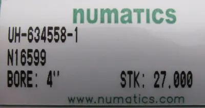 NEW NUMATICS UH-634558-1 CYLINDER 4" BORE 27" STROKE UH6345581