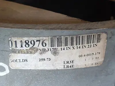 Pump Impeller, 3175L, 14x14-12, 4-Vane, 259-73
