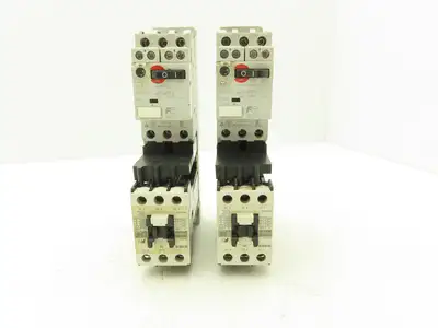 Fuji Elec BM3RSB-010 Manual Starter 6.3-10A Adj Overload w Contactor Lot of 2