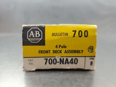 ALLEN BRADLEY RELAY FRONT DECK ASSEMBLY, 700-NA40 SER. B, 4 POLE. 4D-42