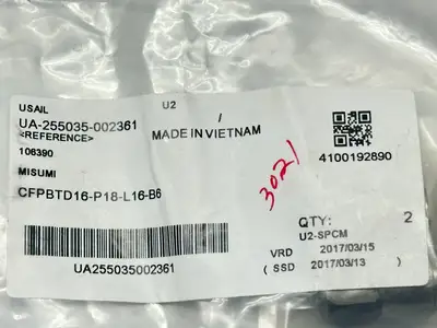 CFPBTD16-P18-L16-B6 | Misumi  Large Head Locating Pins QTY 2 - New
