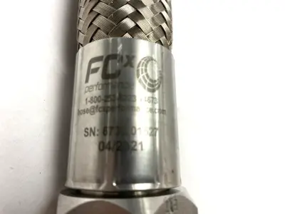 MBC-16-SS | Stainless Steel Braided Pipe 1" NPT 1' Overall Length SHELFWARE - New – Open box