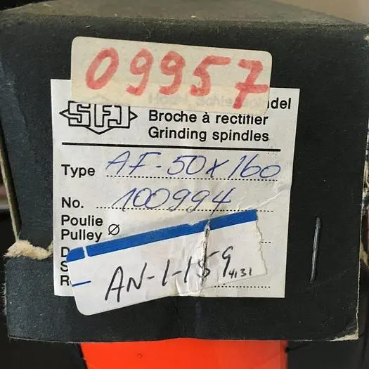 SFJ AF-50X-160 GRINDING SPINDLES