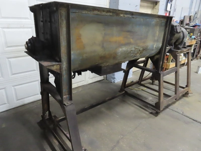 20 cu ft Double Ribbon Blender, CS trough, SS ribbon
