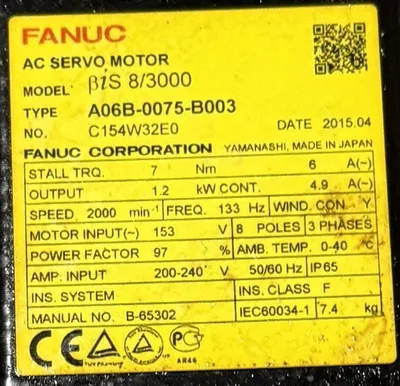 2015 FANUC A06B-0075-B003 Servo Motors | Great American Equipment Company (3)