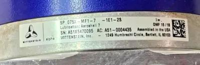 WITTENSTEIN NPS 075X-MF1-7 1E1-2S Gearbox Motor Servo Gear