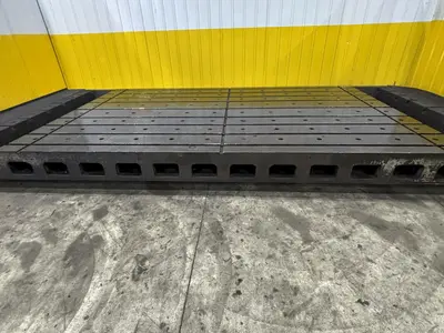 209" X 88" X 22" INGERSOL HEAVY DUTY STEEL T SLOT PRECISION TABLE LAYOUT PLATE: YOBRO #24018